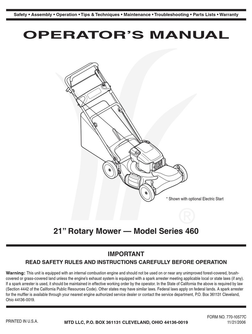 MTD 460 Series Operator's manual