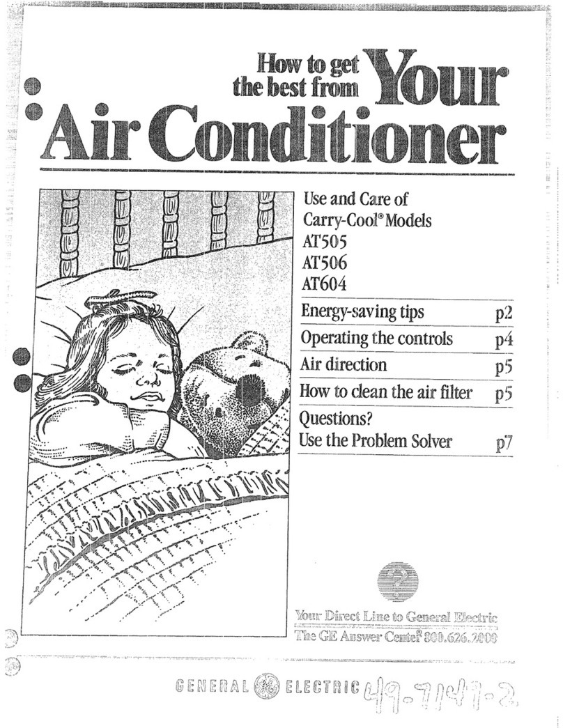 GE Carry-Cool AT505 User manual