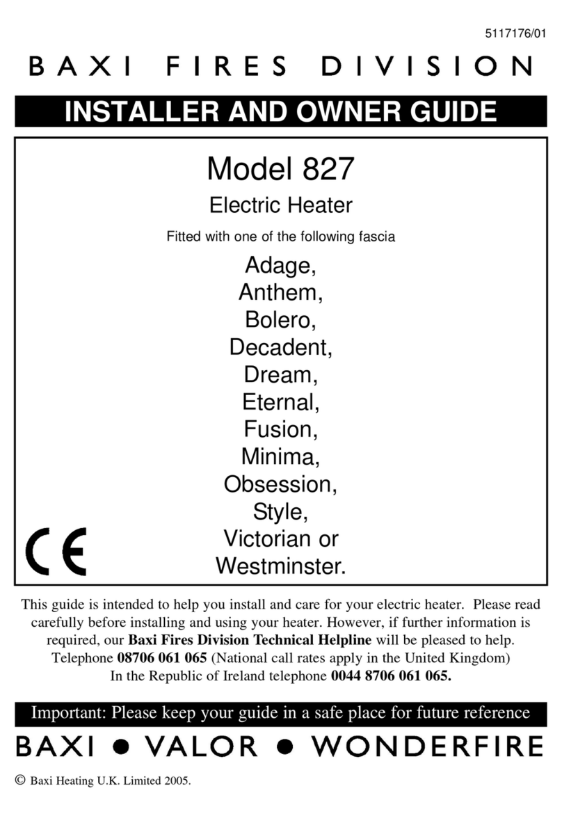 Baxi Fires Division 827 Installer and owner guide