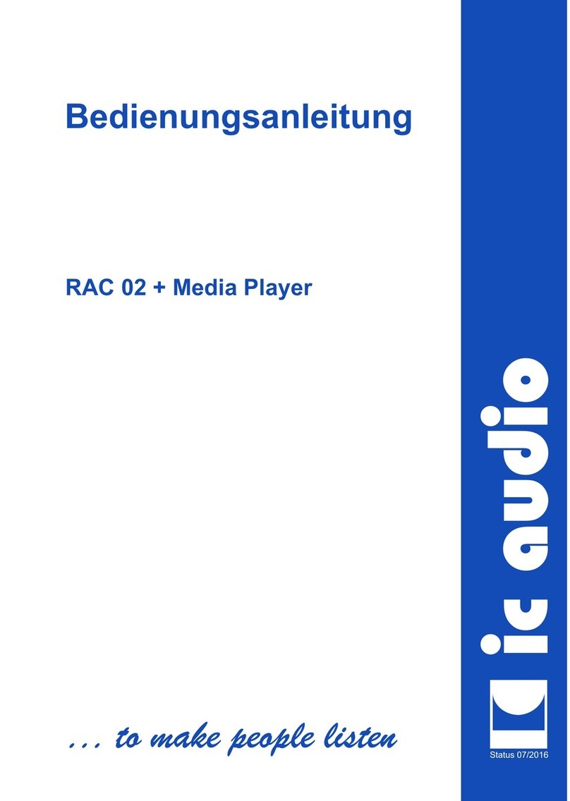 IC Audio RAC 02 + Media Player user manual