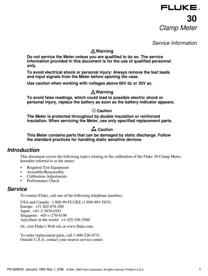 Fluke 30 Operating and installation instructions