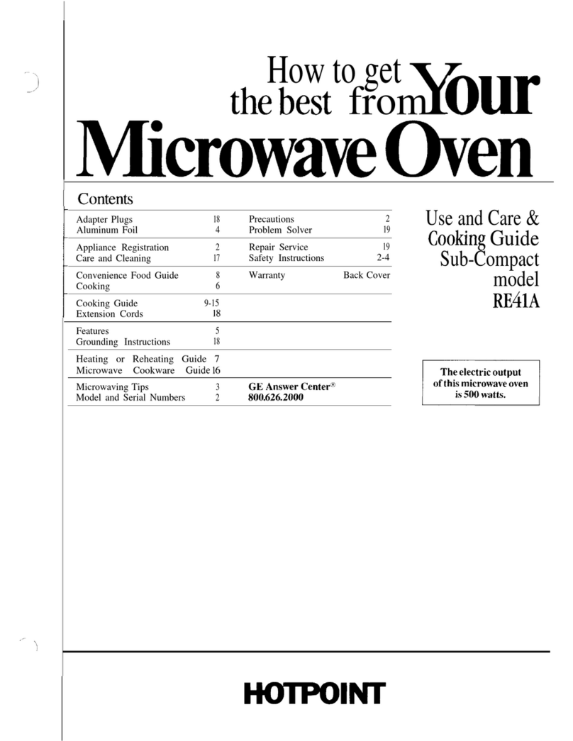 Hotpoint RE41A Specification sheet