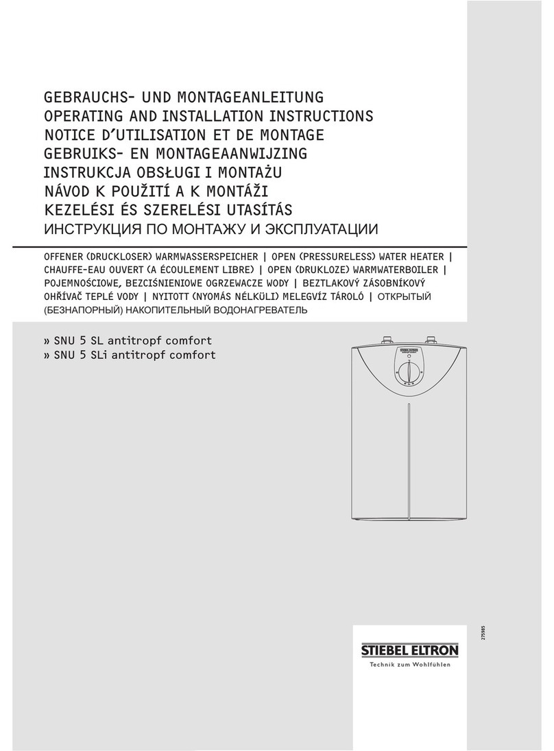 STIEBEL ELTRON SNU 5 SL antitropf comfort Operating and installation instructions STIEBEL ELTRON SNU 5 SL antitropf comfort Operating and installation instructions