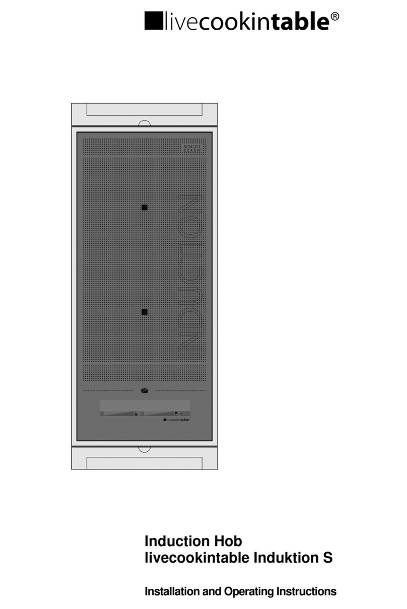 livecookintable Induktion S Installation and operating instructions