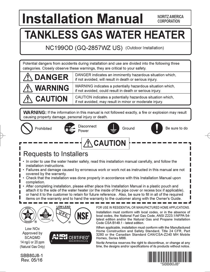 Noritz NC199-OD installation manual