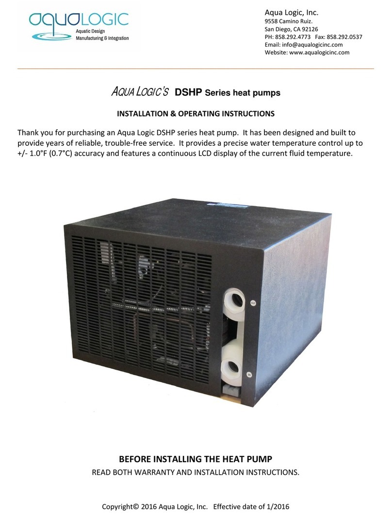 Aqua Logic DSHP Series Installation & operating instructions