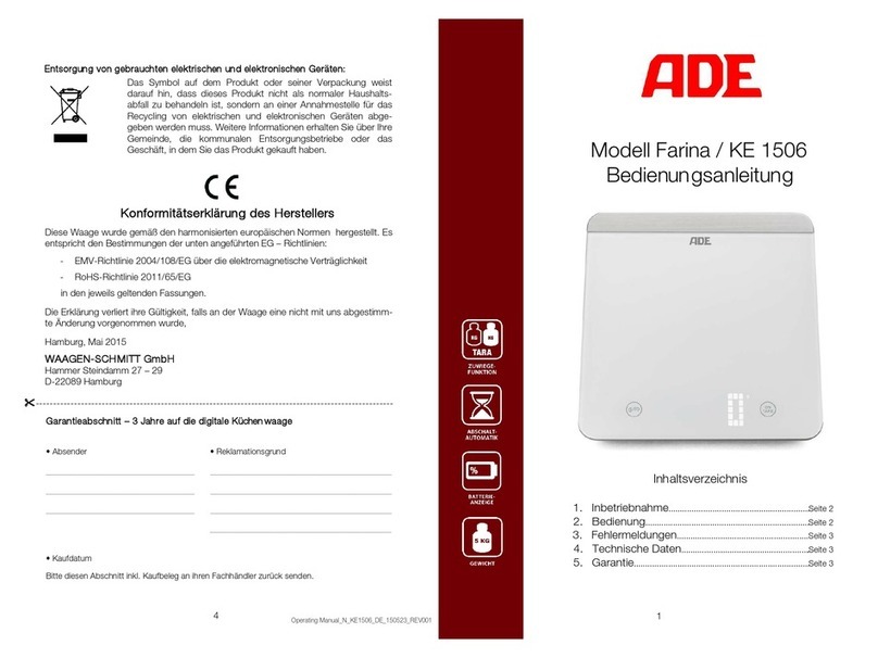ADE KE 1506 operating manual