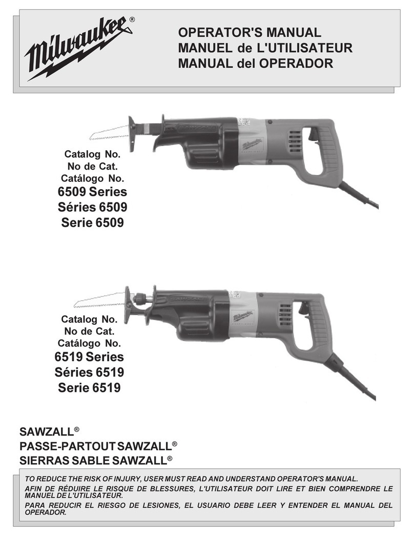 Milwaukee 6509 Series Operator's manual