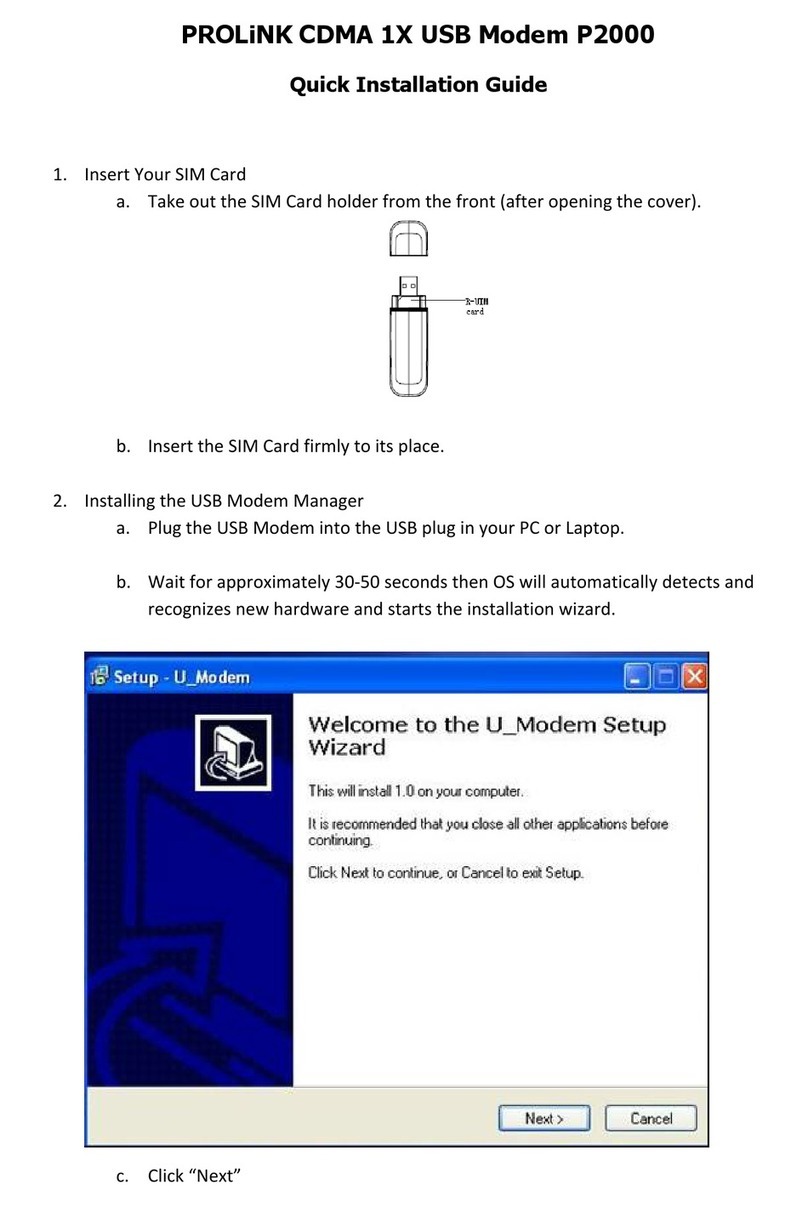 PROLiNK P2000 User manual PROLiNK P2000 User manual