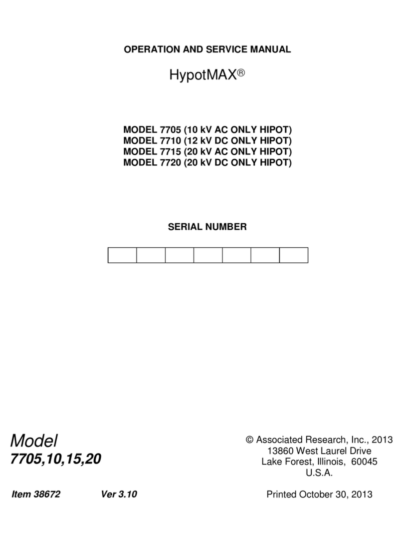Associated Research HypotMAX 7705 Operation and service manual Associated Research HypotMAX 7705 Operation and service manual