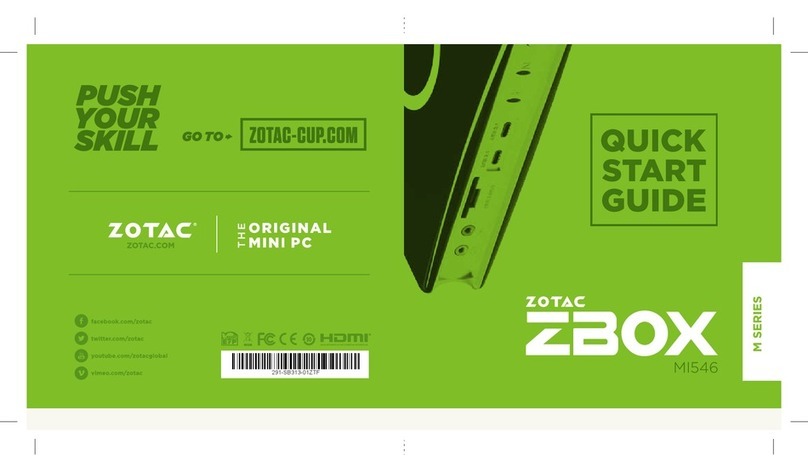 Zotac ZBOX MI546 quick start guide