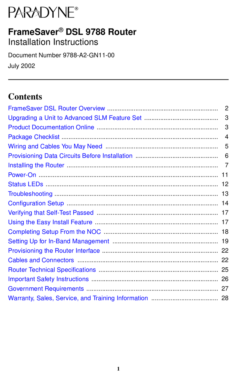 Paradyne FrameSaver DSL 9788 Router User manual