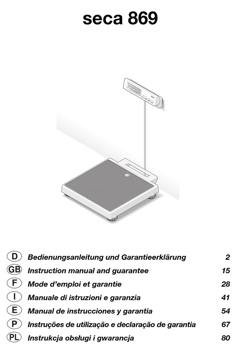 Seca 869 Instruction Manual