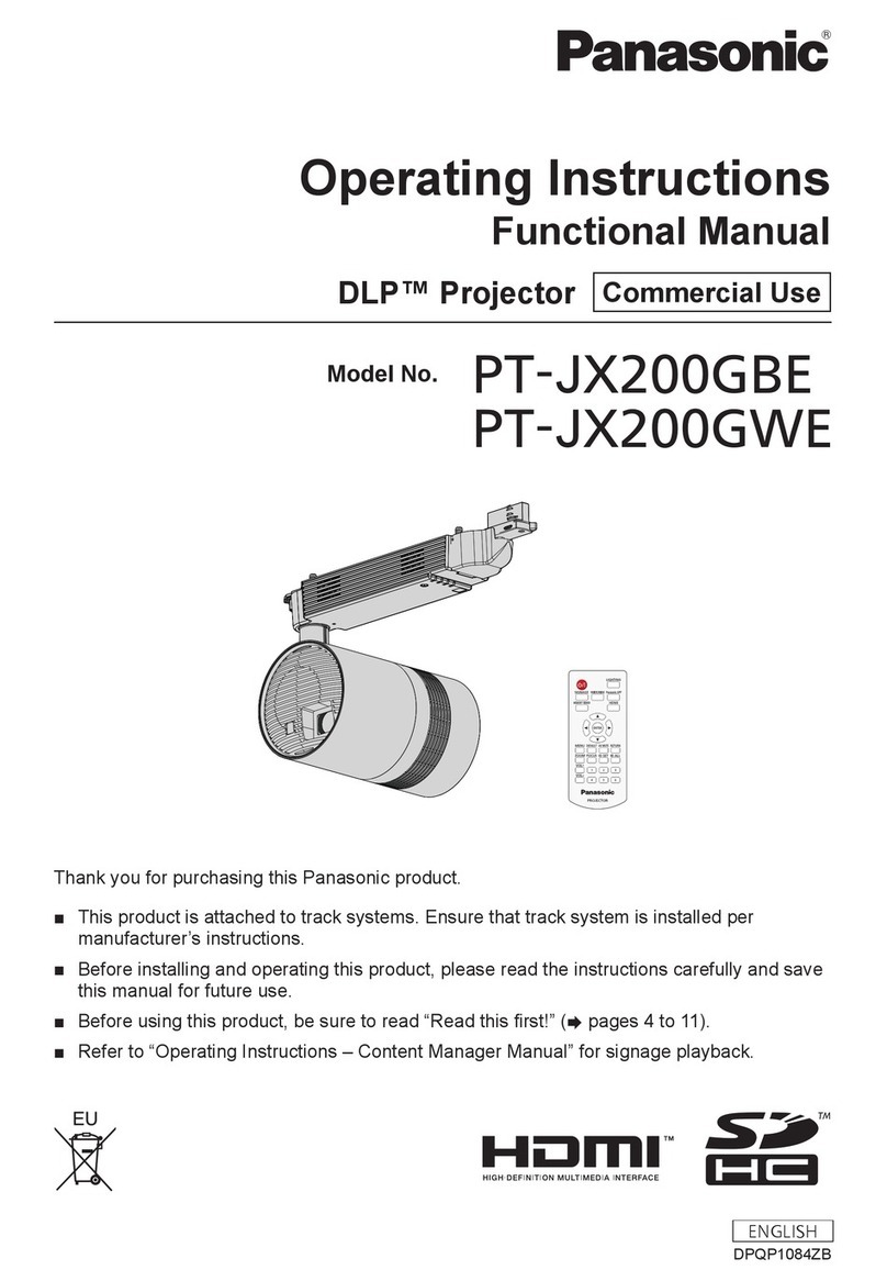 Panasonic PT-JX200GBE User manual