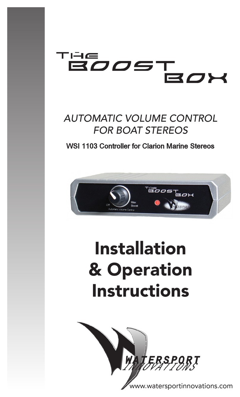 Watersports Innovations boost box WSI 1103 Installation & operation instructions