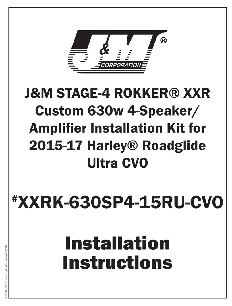 J&M Corporation STAGE-4 ROKKER XXR XXRK-630SP4-15RU-CVO installation instructions J&M Corporation STAGE-4 ROKKER XXR XXRK-630SP4-15RU-CVO installation instructions