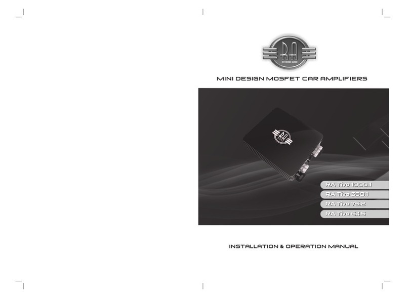 Reference Audio Tivo 350.1 Installation & operation manual