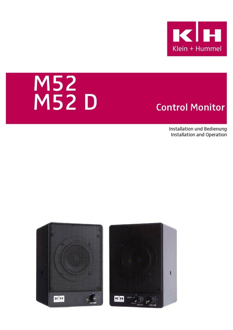 Klein + Hummel M 52 User manual