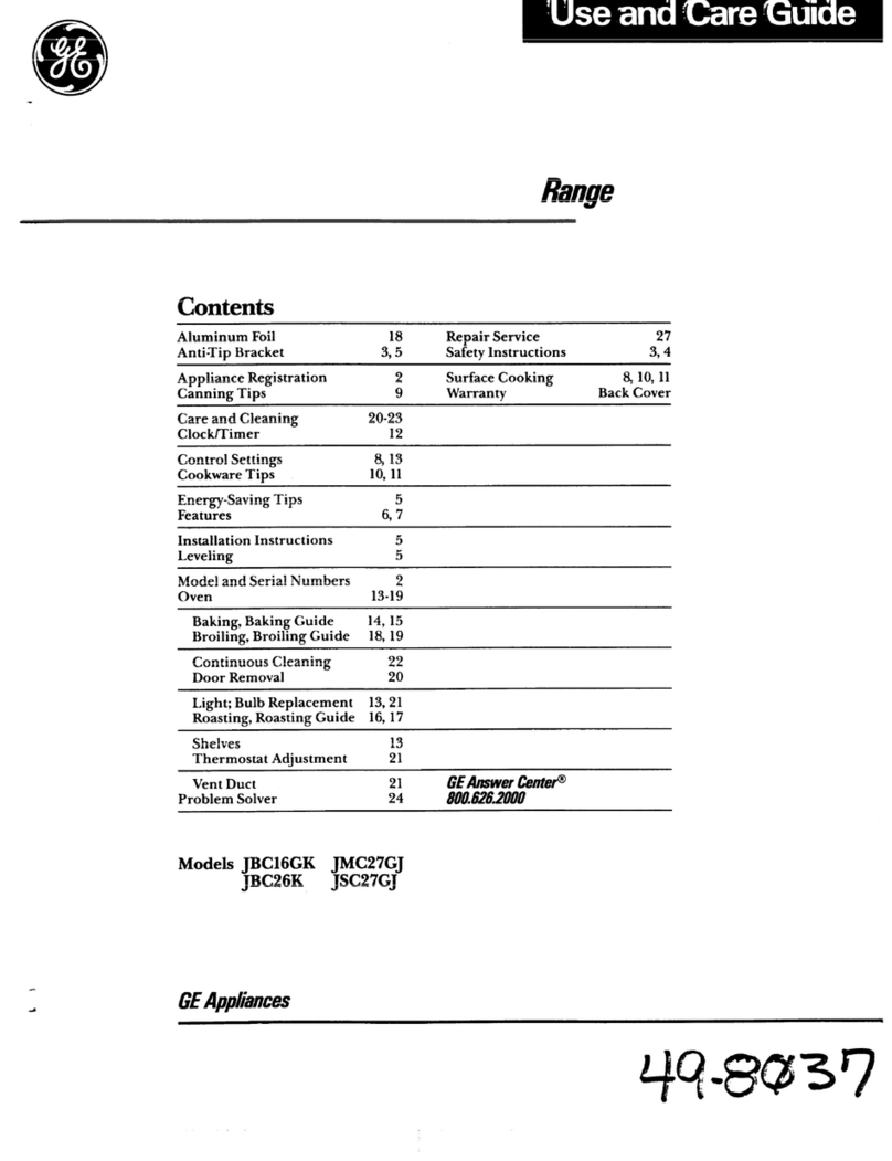 GE JBC16GK User manual
