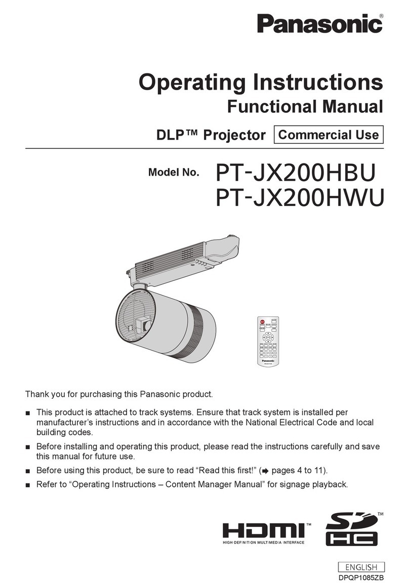 Panasonic PT-JX200HBU User manual