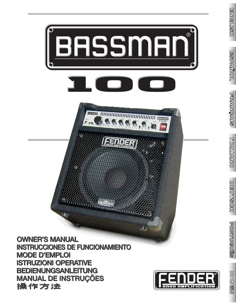 Fender Bassman Bassman 100 User manual