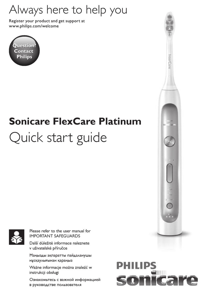 Philips Sonicare FlexCare Platinum quick start guide