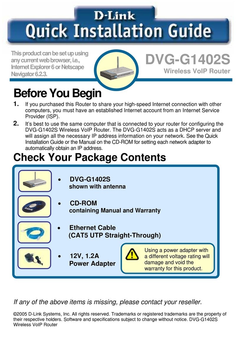 D-Link DVG-G1402S - Wireless Broadband VoIP Router User manual