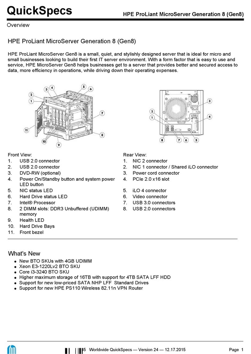 HP ProLiant MicroServer Generation 8 User instructions