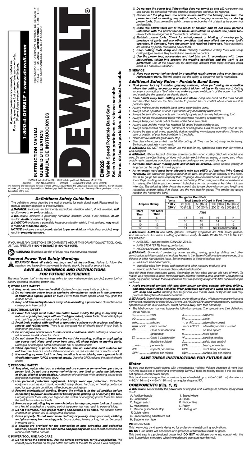 DeWalt DW328 instruction manual