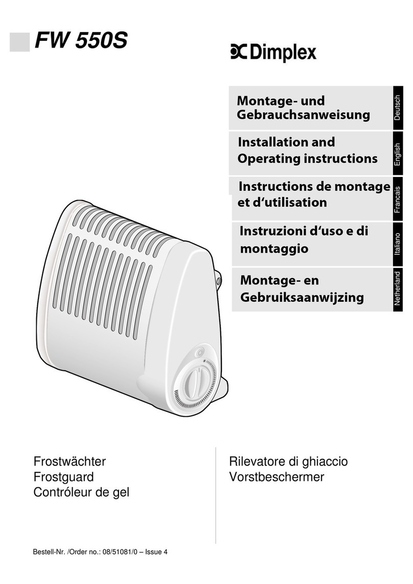 Dimplex FW 550S Installation and operating instructions Dimplex FW 550S Installation and operating instructions