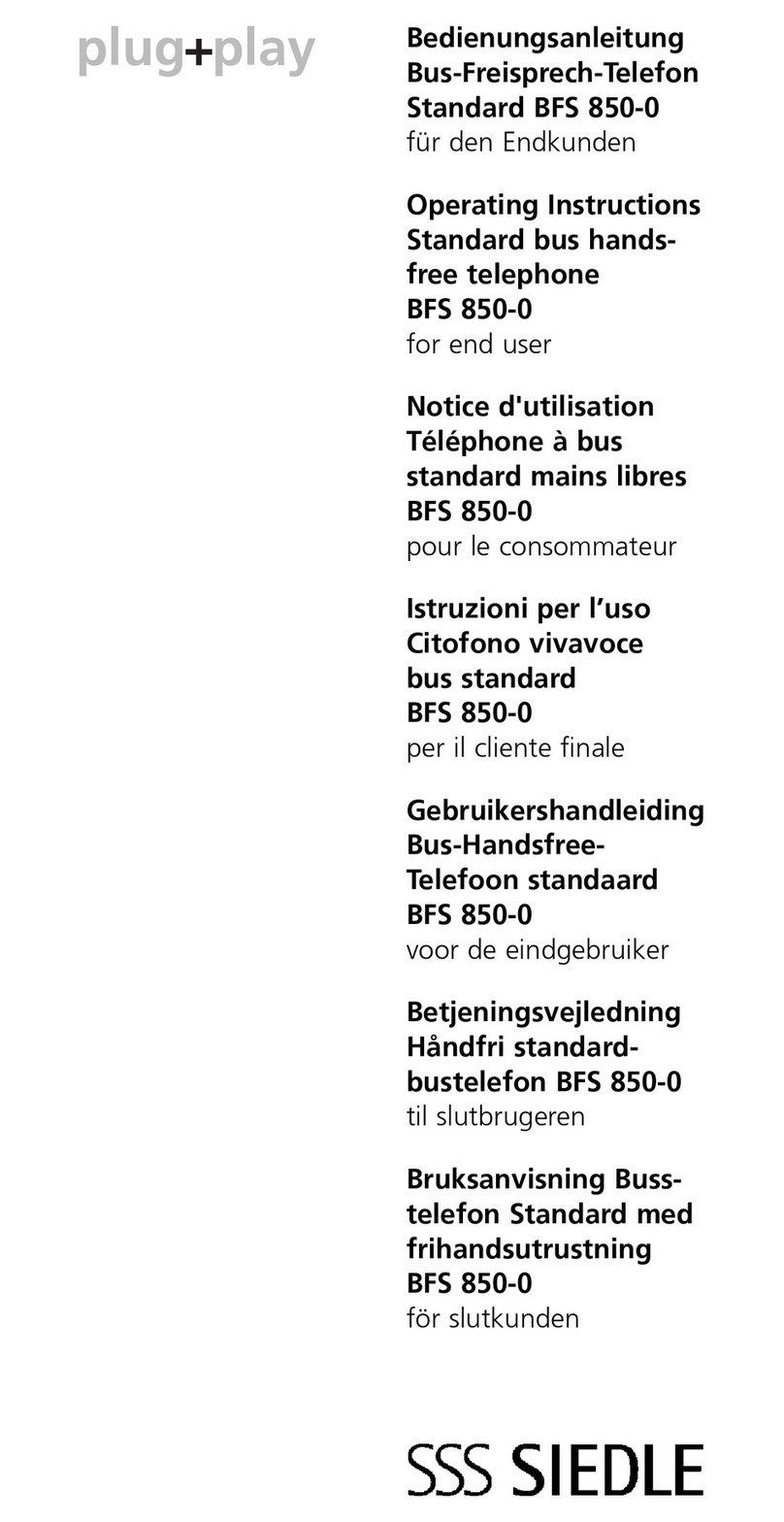 SSS Siedle BFS 850-0 User manual