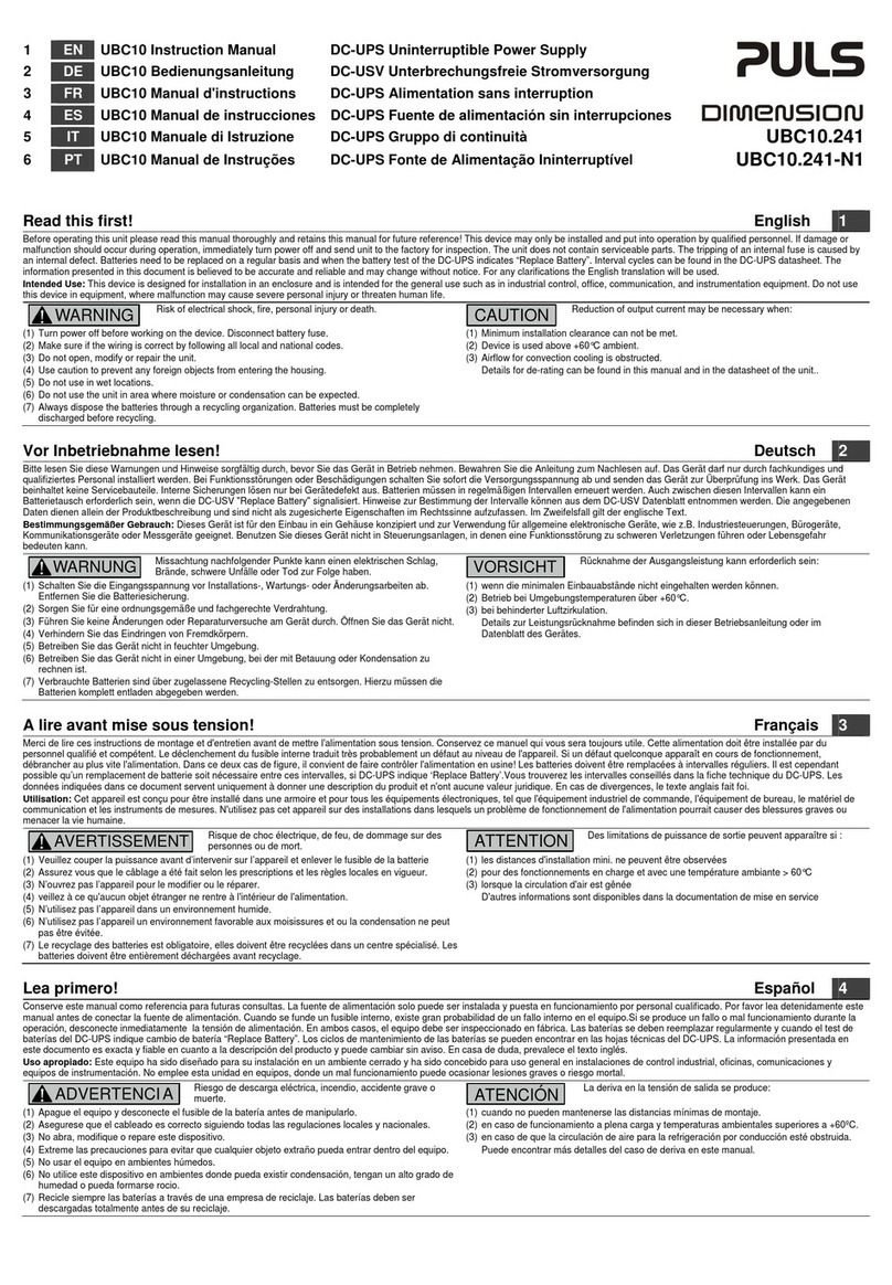 Puls UBC10.241 User manual