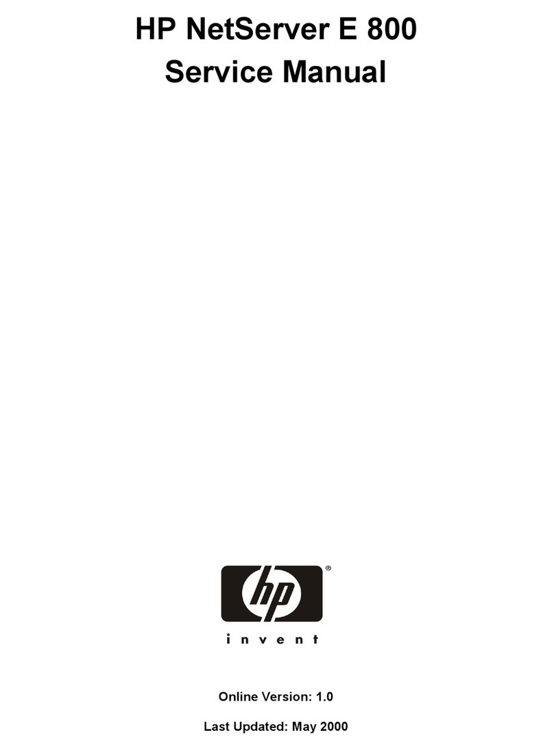 HP NetServer e 800 User manual