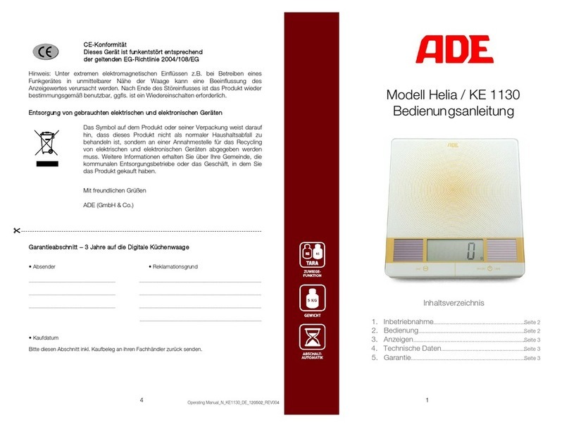 ADE KE 1130 User manual