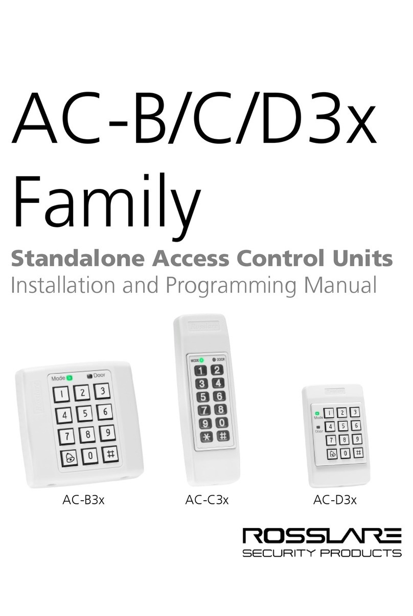 Rosslare AC-B3x Installation and programming manual