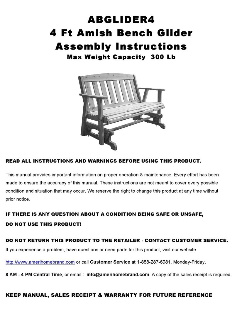 Amerihome ABGLIDER4 Assembly instructions