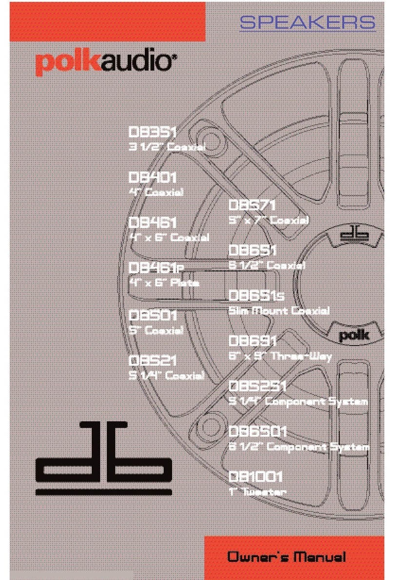Polk Audio db351 owner's manual