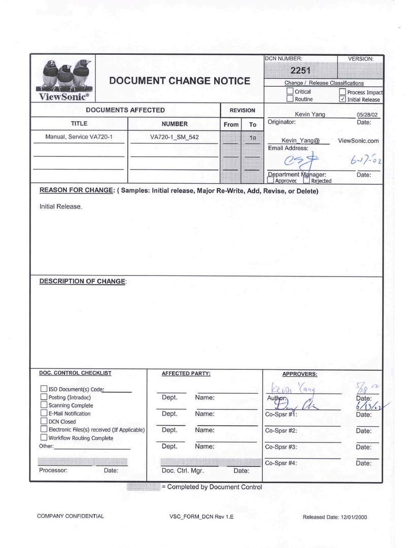 ViewSonic va720-1 User manual ViewSonic va720-1 User manual