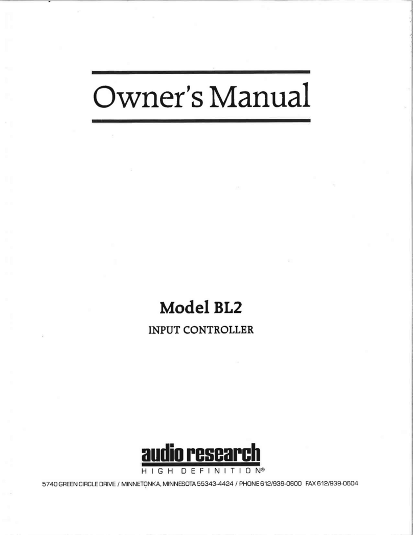 Audio Research BL2 user manual