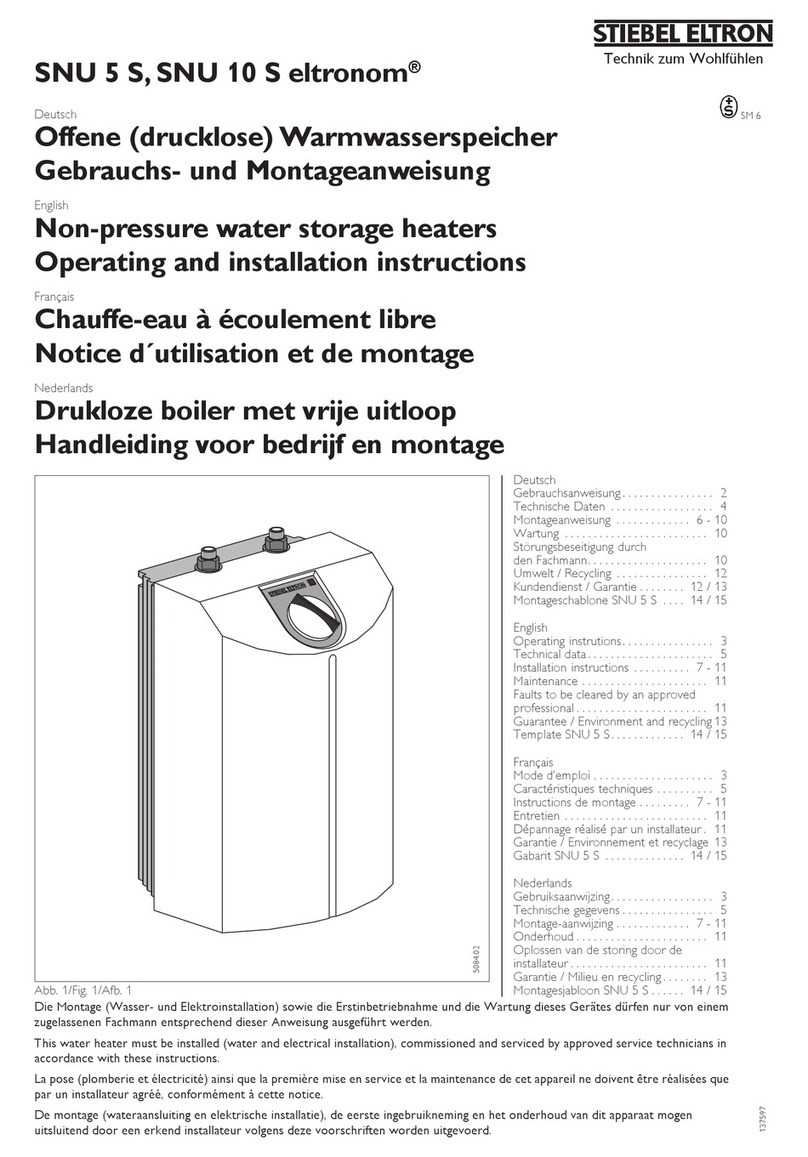 STIEBEL ELTRON SNU 5 S ELTRONOM Operating and installation instructions