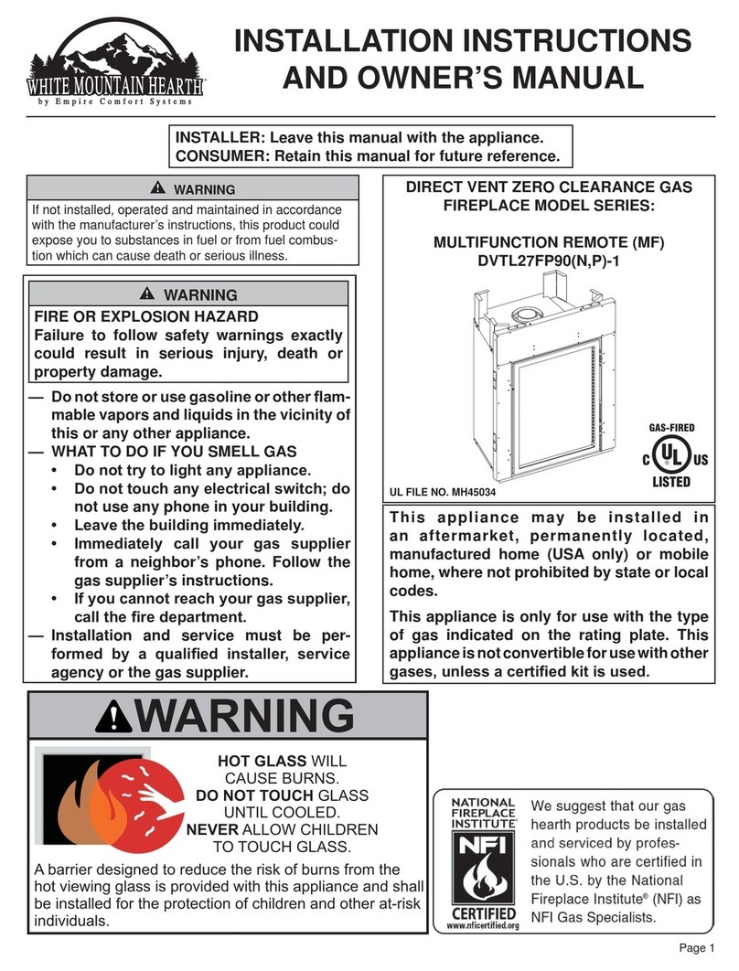 White Mountain Hearth DVTL27FP92N (NAT) Quick start guide White Mountain Hearth DVTL27FP92N (NAT) Quick start guide
