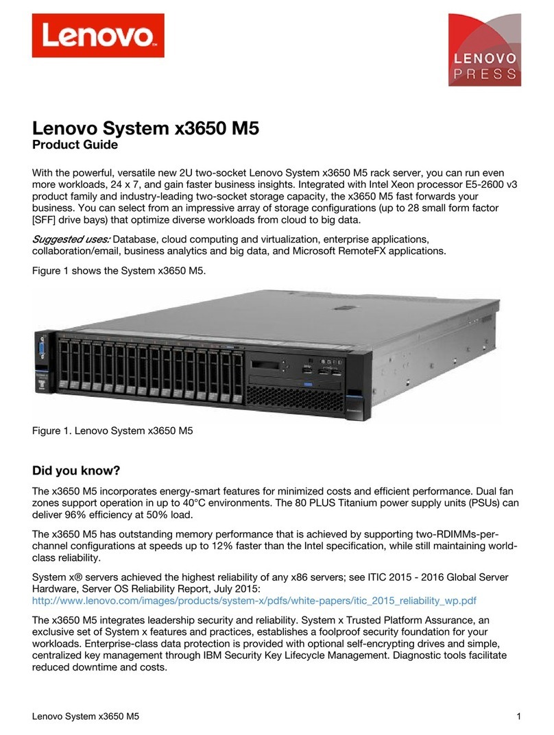 Lenovo x3650 M5 User manual Lenovo x3650 M5 User manual