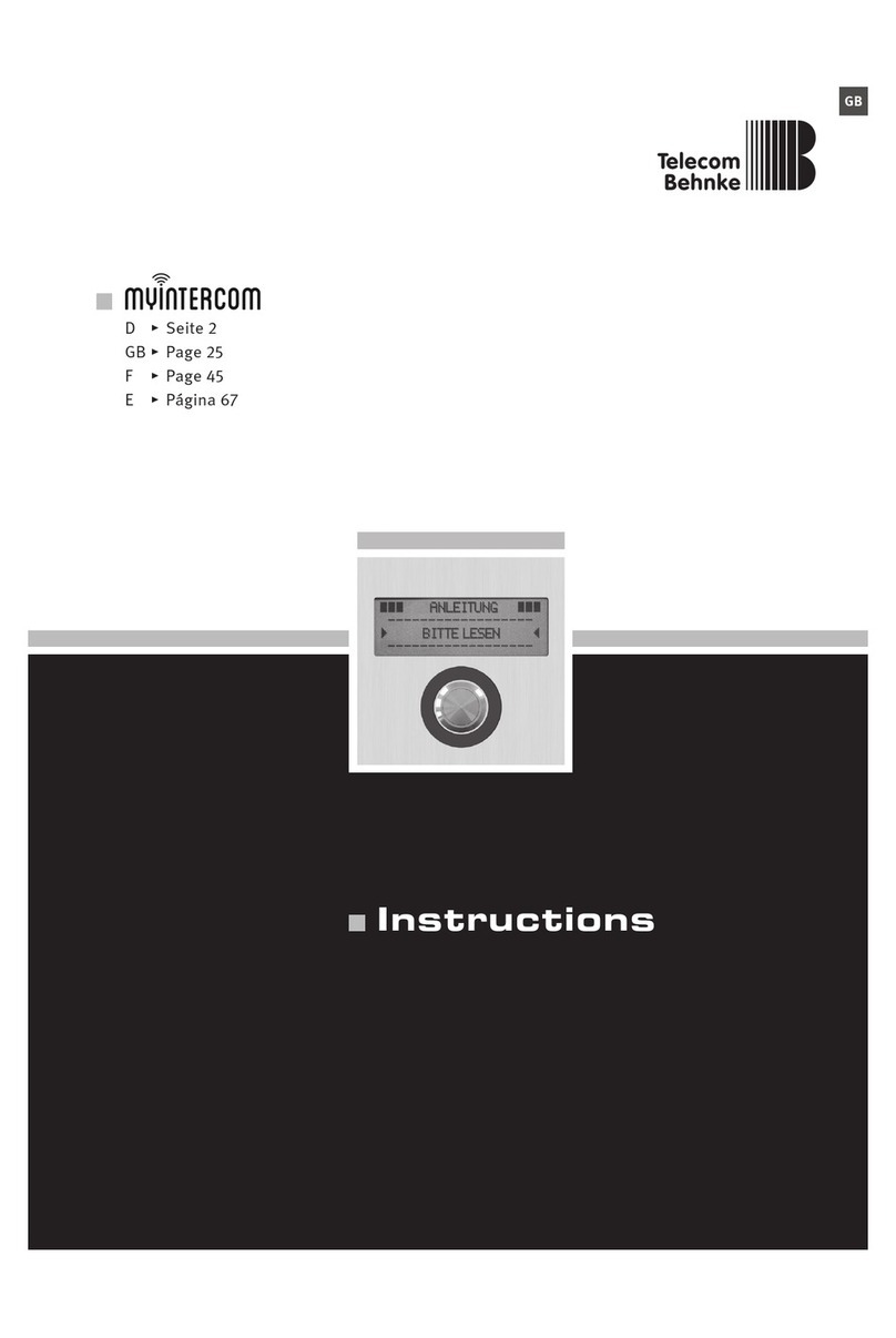 Telecom Behnke myintercom instructions