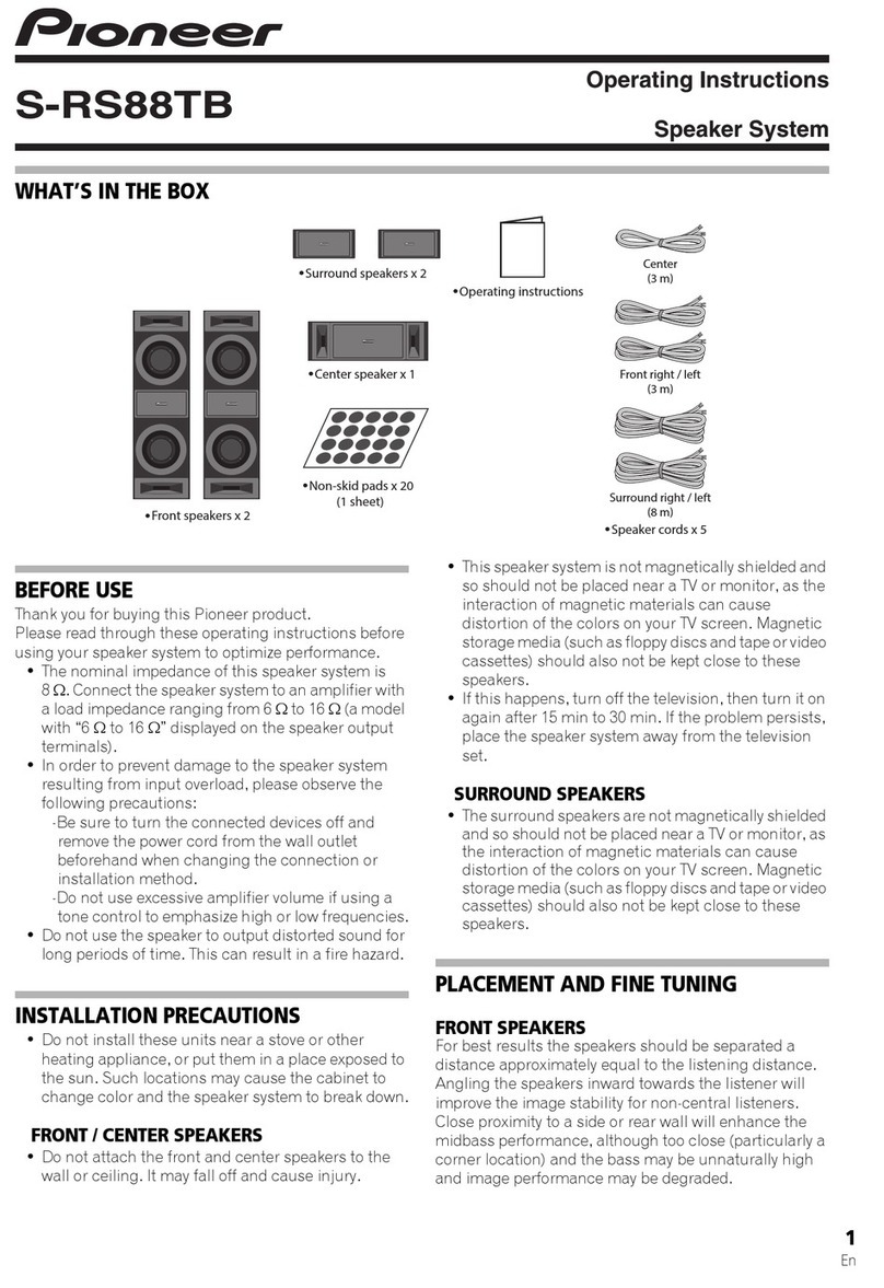 Pioneer S-RS88TB operating instructions