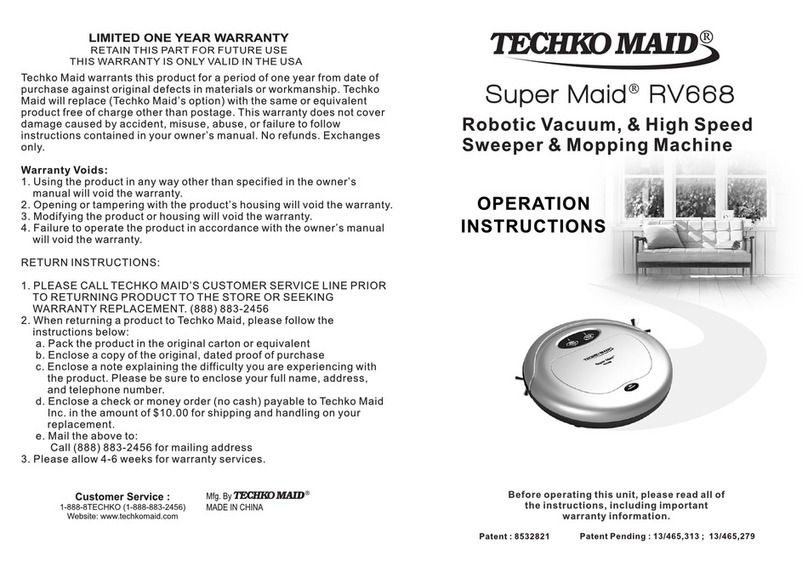 TECHKO MAID super maid rv668 operating instructions