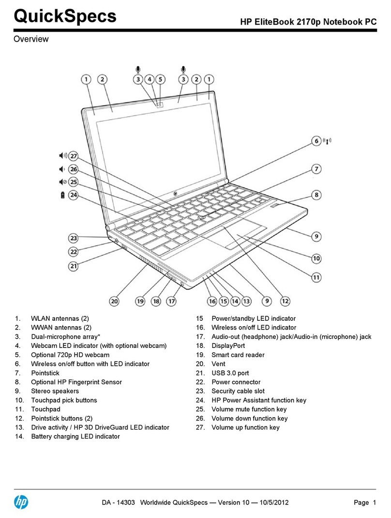 HP EliteBook 2170p User instructions