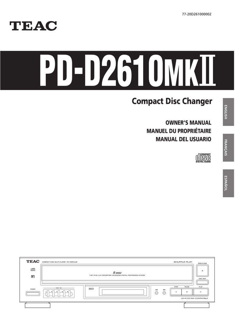 Teac PD-D2610MKII User manual Teac PD-D2610MKII User manual