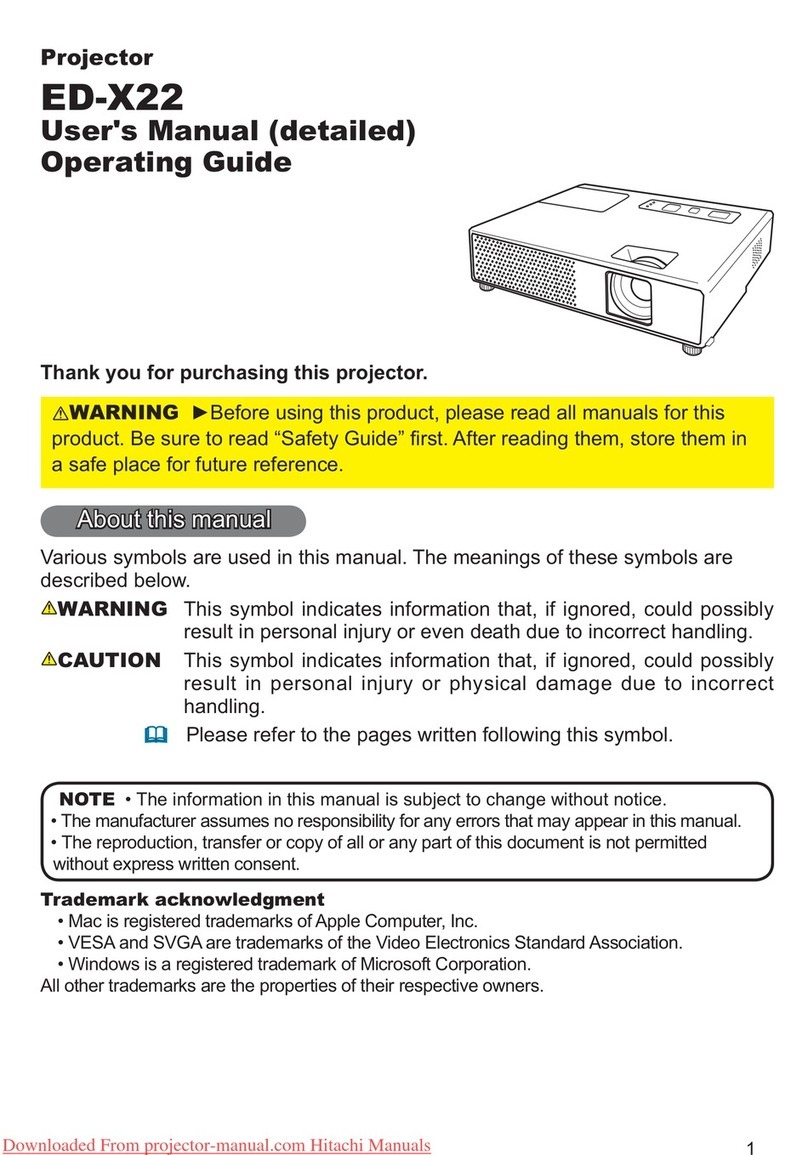 Hitachi ED-X22 User manual