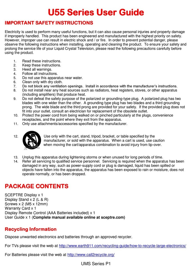 Sceptre U55 Series User manual