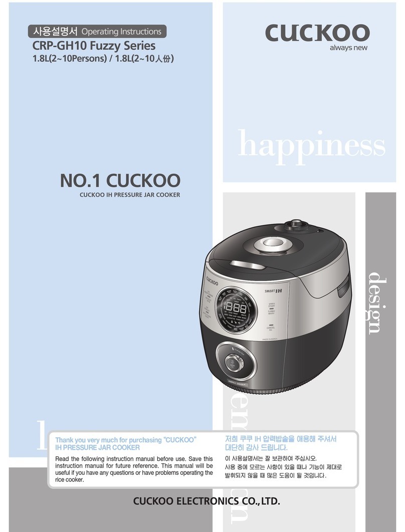 Cuckoo CRP-GH10 Fuzzy Series User manual